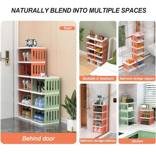 12-Tier Shoe Storage Rack, Compact Narrow Shoe Cabinet Organizer for Home, Bedroom, Entryway, Closet - Image 6