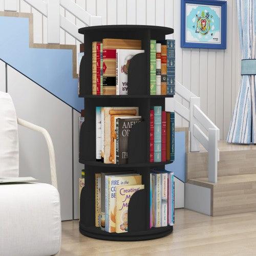 3-5 Levels 360° Rotating Stackable Shelves Bookshelf Organizer - Image 18