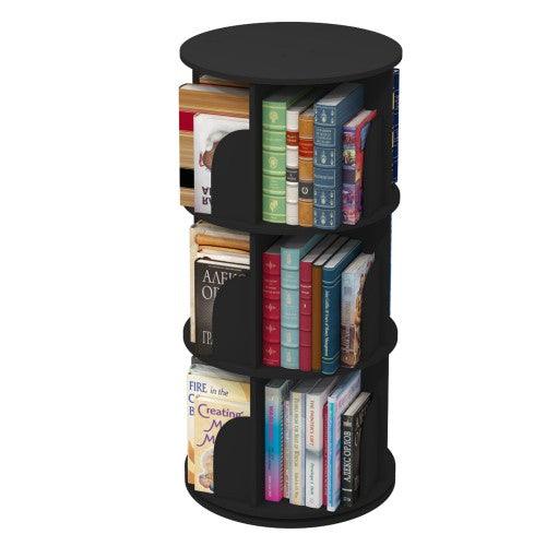 3-5 Levels 360° Rotating Stackable Shelves Bookshelf Organizer - Image 22