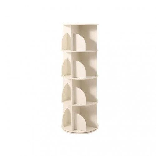 4 Tier 360° Rotating Stackable Shelves Bookshelf Organizer - Image 6