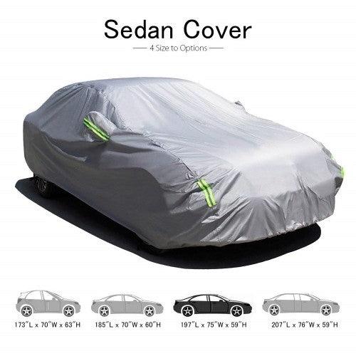 MATCC Car Cover, 500 x 190 x 150cm Waterproof Heavy Duty Car Cover with UV Protection for All Weather, Dust, Scratch Resistant - Image 5