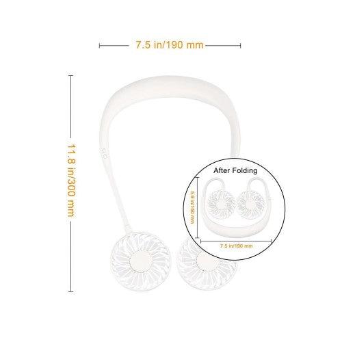 Portable Neck Fan Rechargeable USB Hands Free Fan with 3 Level Air Flow, 7 LED Lights for Home Office Travel Indoor Outdoor - Image 4