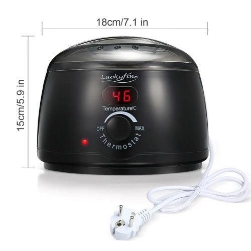 Wax Warmer, Hair Removal Kit with Adjustable Temperature, 4 Flavors, 10 Wax Applicator Sticks, Wax Heater for Body Armpits, Eyebrows, Face, Legs, Bikini - Image 7